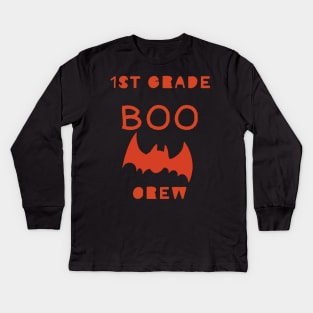 1st grade boo bat crew Kids Long Sleeve T-Shirt